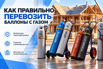 Как правильно перевозить баллоны с газом