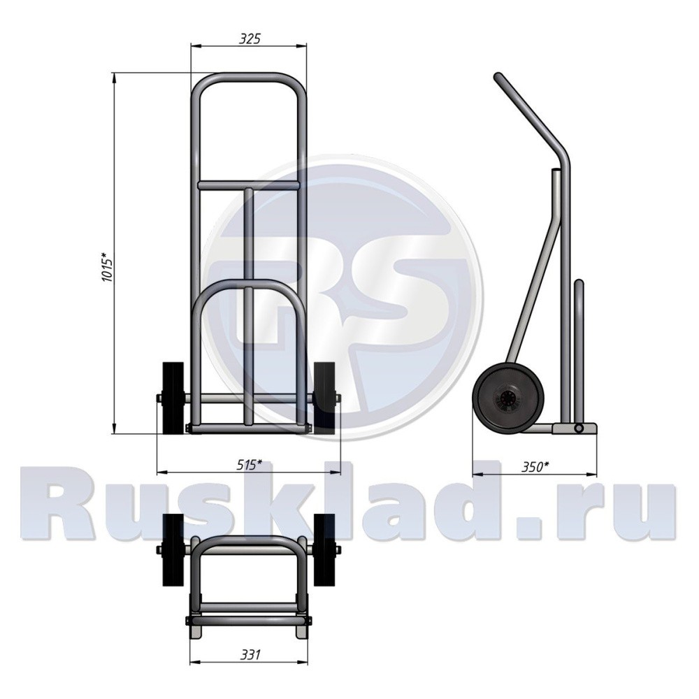 Тележка грузовая двухколесная КГМ 200. (г/п 150 кг) Тележка грузовая двухколесная КГМ 200. (г/п 150 кг)